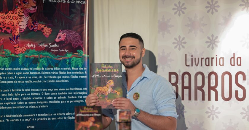 Allan Santos leva a fábula amazônica “A Mucura e a Onça” às comunidades ribeirinhas e inspira crianças com literatura e pertencimento