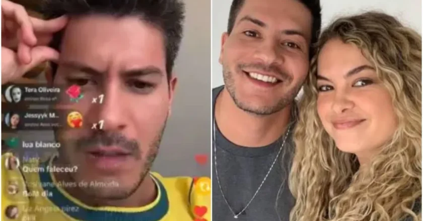 Arthur Aguiar se pronuncia sobre a morte de Lua Blanco durante transmissão ao vivo: “Sentimento de tristeza e estranheza